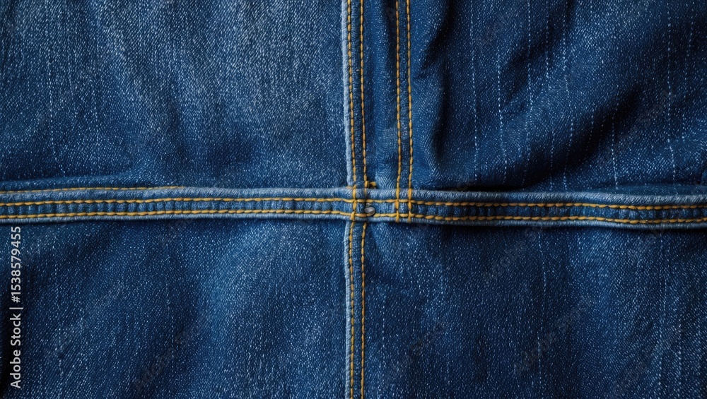 Naklejka premium Close-up shot of plain denim fabric background