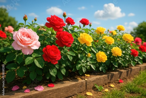 Wallpaper Mural Vivid and stunning blooms flourish outdoors in a flower garden. Torontodigital.ca