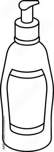 Outline Icon of Exfoliating Toner Bottle.