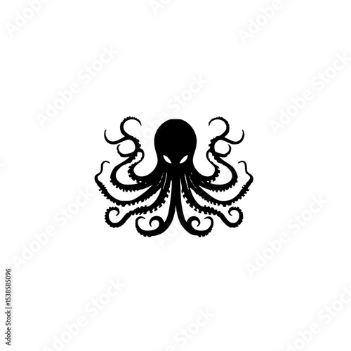  icon of kraken octopus creature for mythological and aquatic art