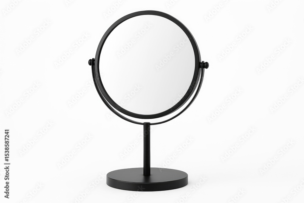 Fototapeta premium Dark cosmetic reflection on a plain white backdrop