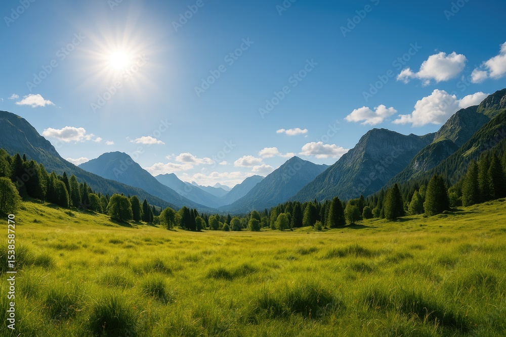 Obraz premium Stunning natural scenery with majestic mountains and lush landscapes
