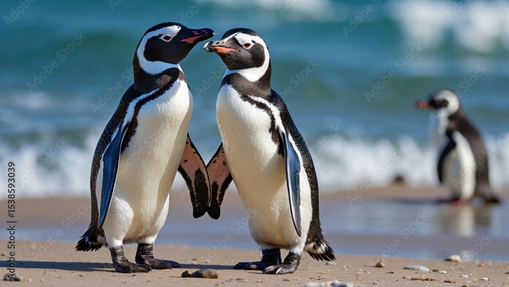 Obraz premium Discovering the Black-footed Penguin: A South African Marine Bird