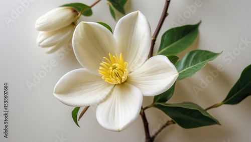 Magnolia champaca or Michelia champaca flower, commonly called champak in English, is recognized for its fragrant blossoms and its timber utilized in woodworking.
