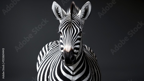 Elegant Zebra Portrait with a touch of glamour