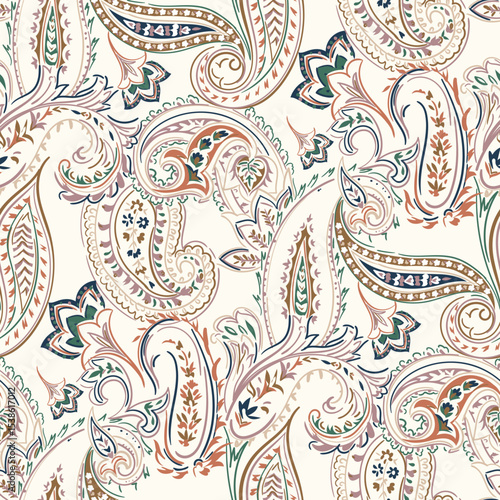 abstract paisley pattern on background