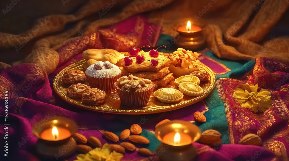 Fototapeta premium Bhai Duj Mithai Background