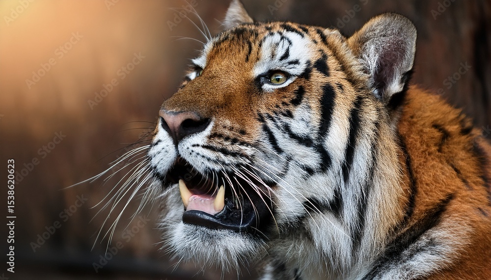 Obraz premium tiger close up roaring portrait of a wild animal