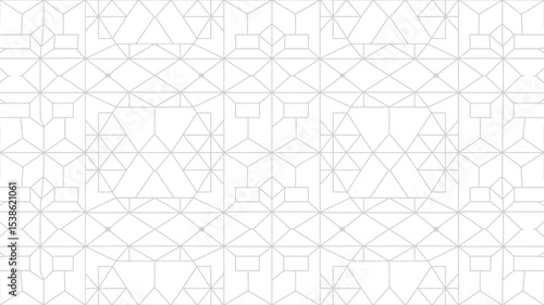 Geometric pattern background design with lines triangles squares shapes for wallpaper and textile art editable stock vector illustration