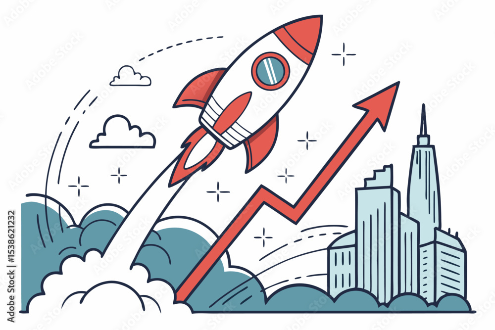 Fototapeta premium rocket in space