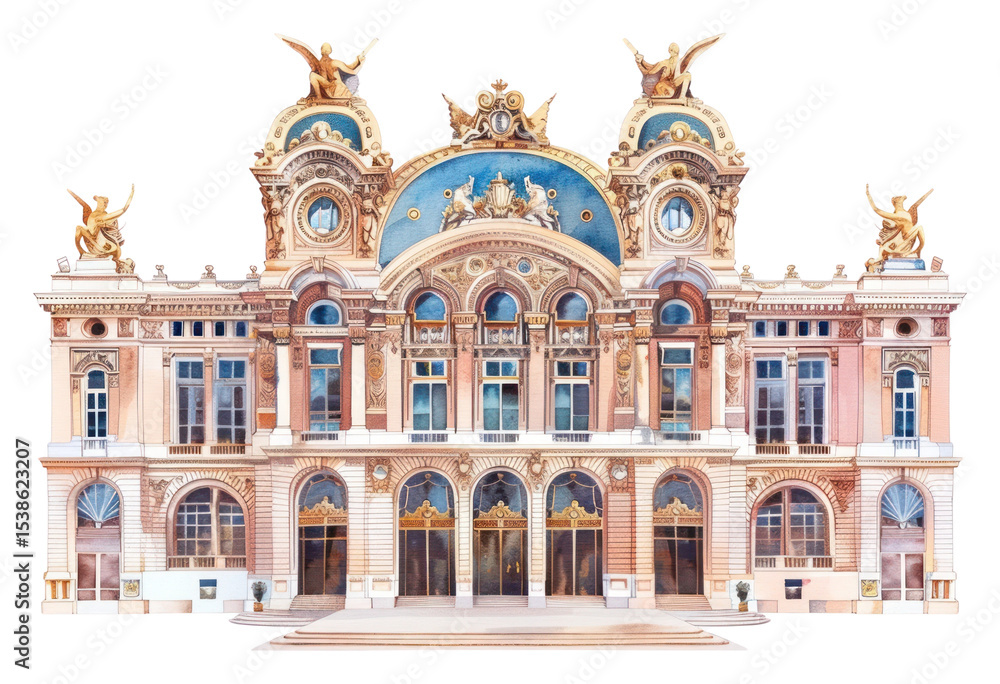 Fototapeta premium PNG Opera Garnier architecture illustration building.
