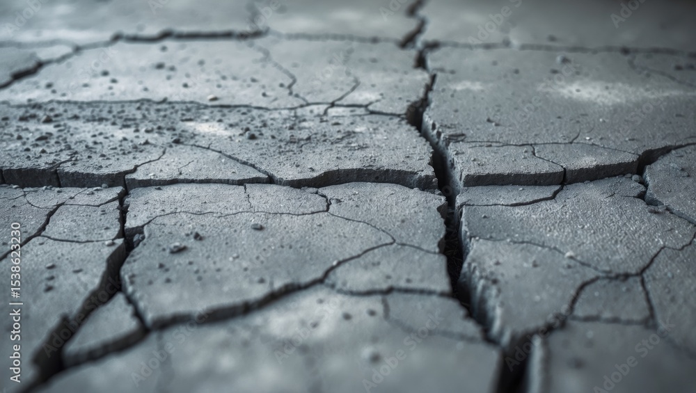 Fototapeta premium Gray concrete floor with crack in the surface.
