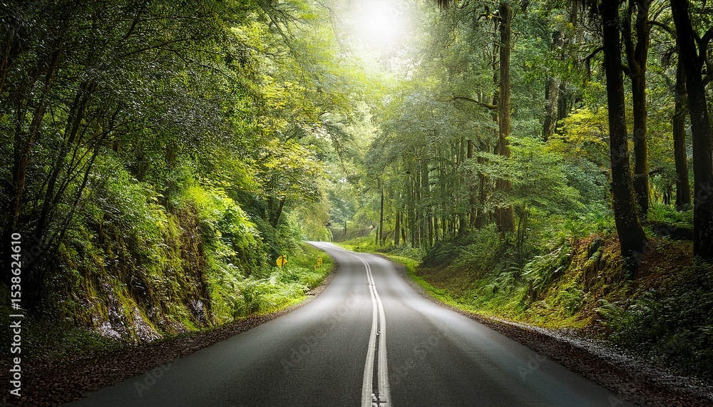 Obraz premium road in the forest