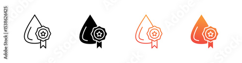 Donor Recognition Multiple Style Icon Set Vector 