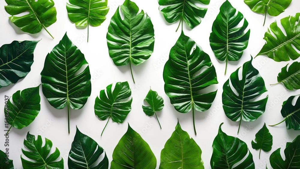 Fototapeta premium Fresh raw mint leaf on a white background. Mint leaf with clipping path.