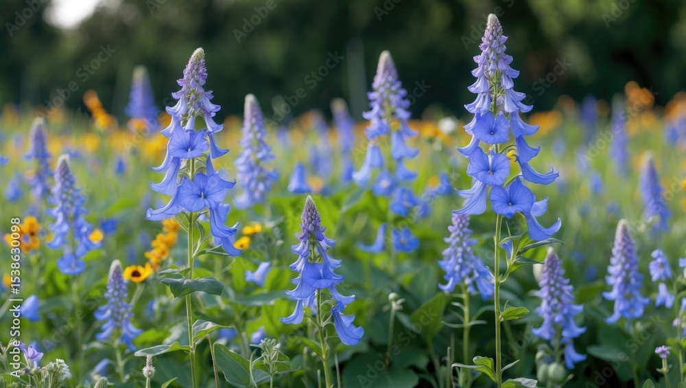 Obraz premium A garden featuring lobelia plants