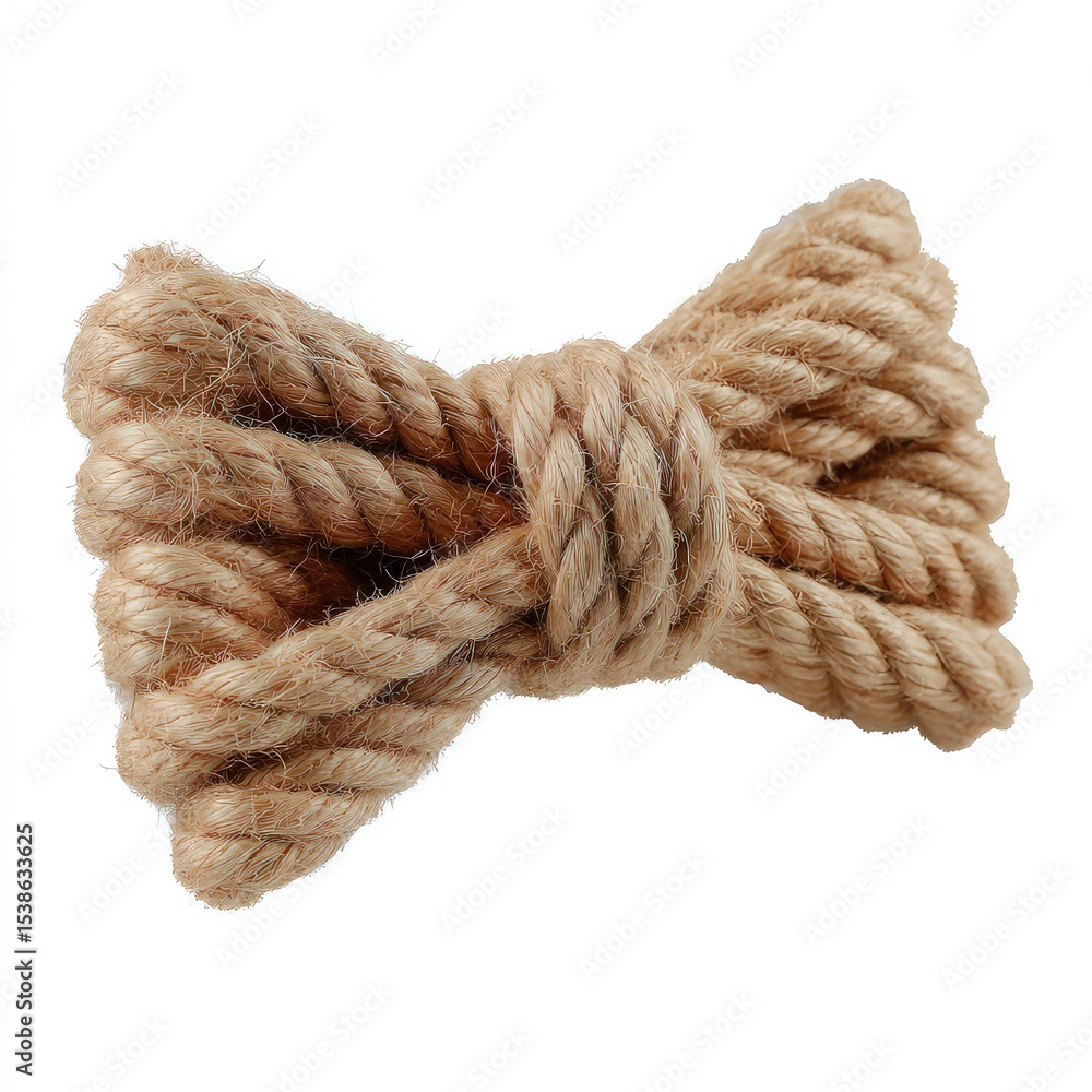 Distinct rope knots textural variation and practical binding techniques isolated on white background Distinct rope knots textural variation and practical binding techniques isolated on white background