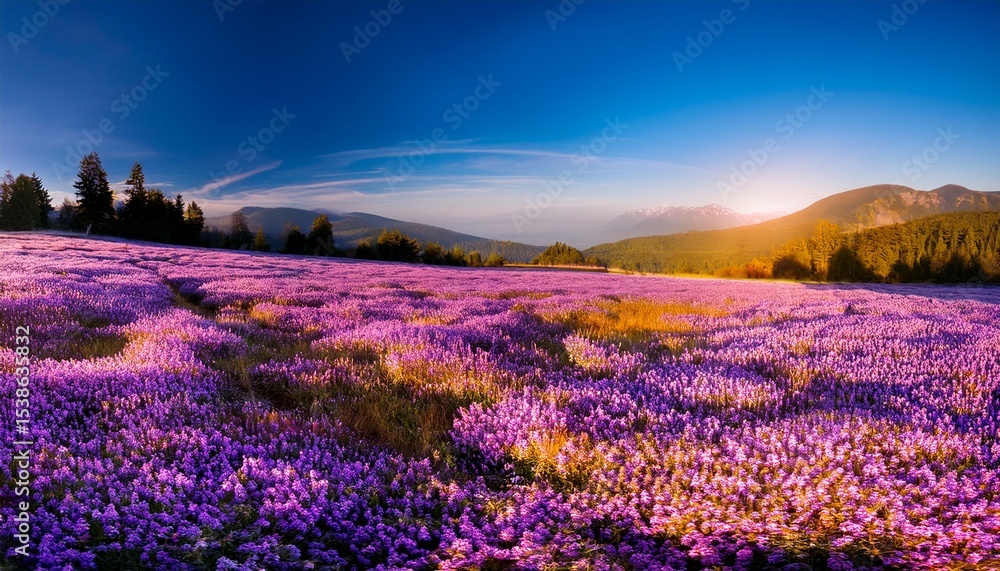 Obraz premium field of purple flowers