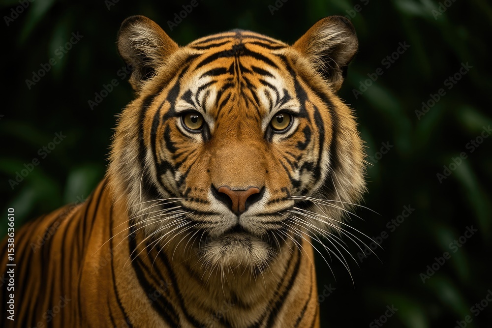 Fototapeta premium Detailed close-up of a Bengal Tiger