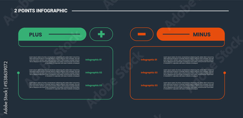 comparison choice infographic process diagram with open box container line cut with outline style vector