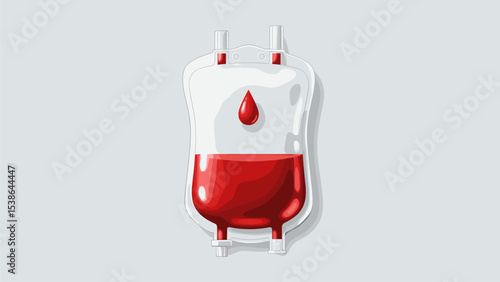 Blood Donation Bag: Simple Vector Illustration