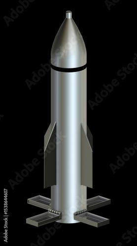 The GBU-57 MOP (Massive Ordnance Penetrator) is a precision-guided, bunker buster bomb. The missions are reaching and destroying deep underground bunkers or well-protected facilities. 3d rendering