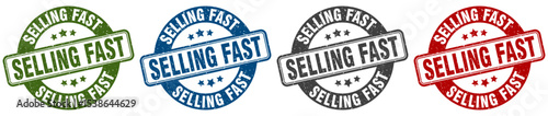 selling fast stamp. selling fast round stamp set isolated on white background