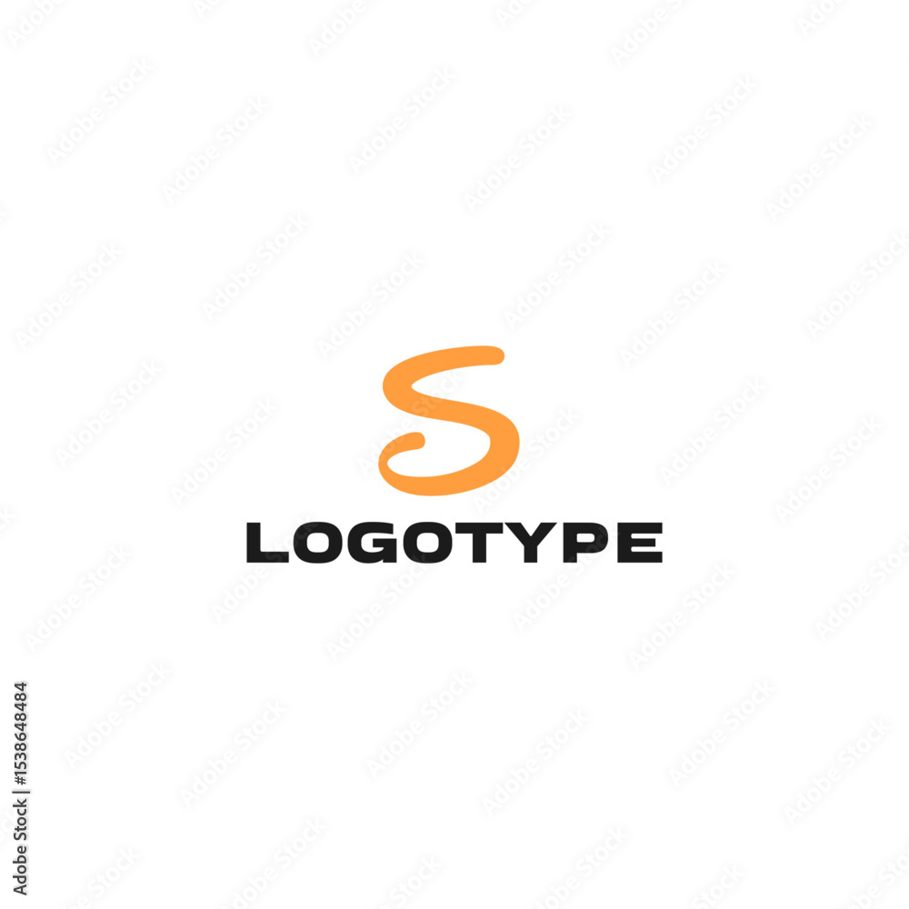 Fototapeta premium Modern abstract letter S logo in vector.