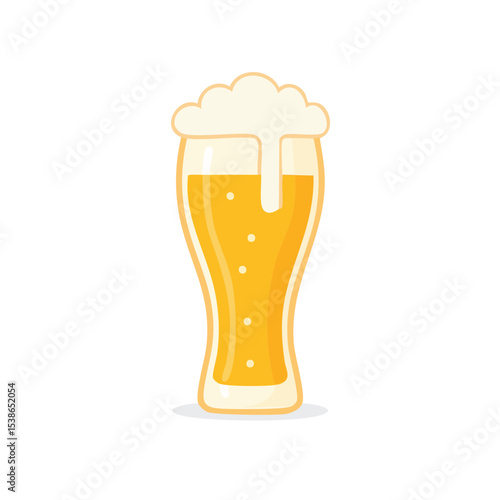 A refreshing glass of beer with a foamy head, perfect for a relaxing moment