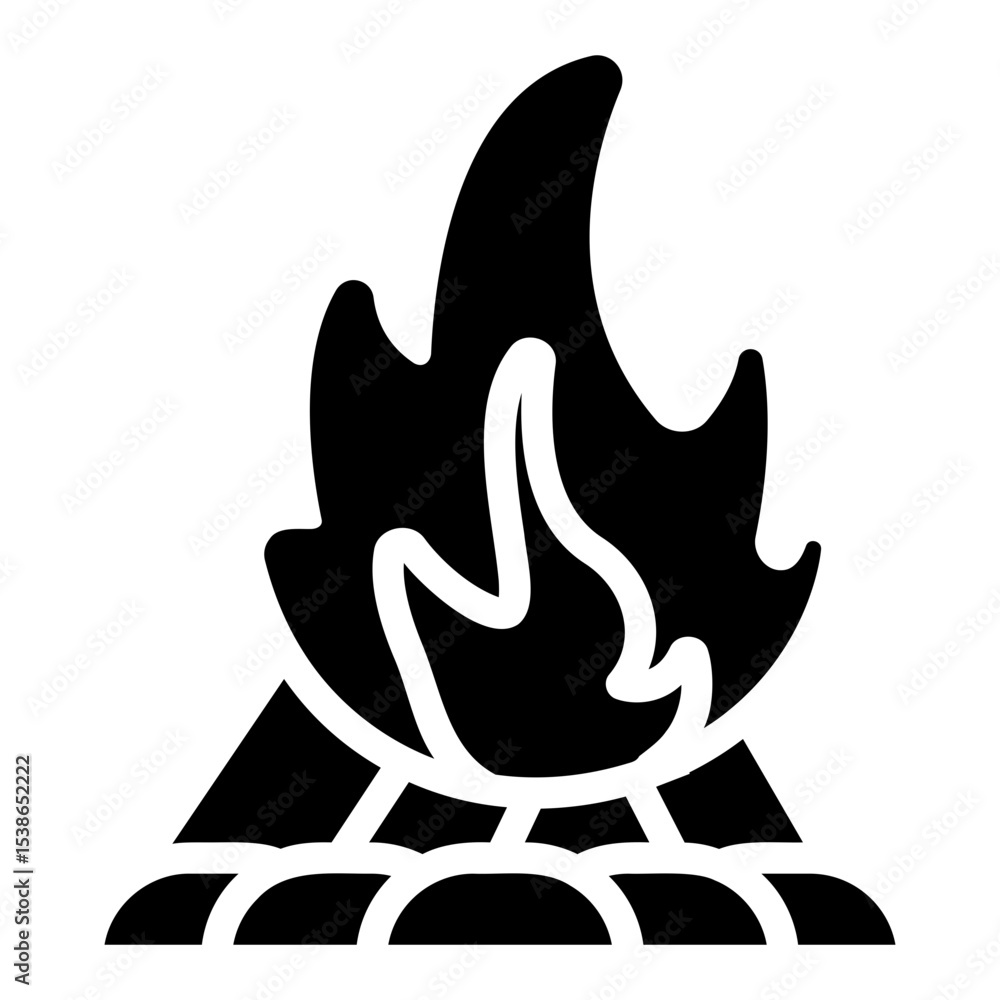 Obraz premium fire Solid icon