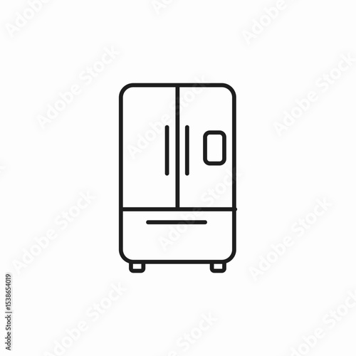 fridge kitchen icon sign vector