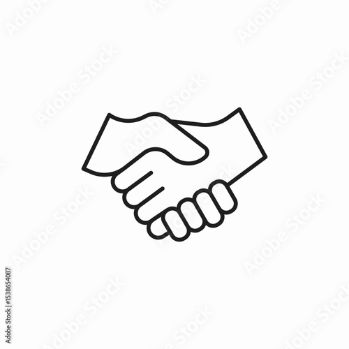 handshake deal icon sign vector