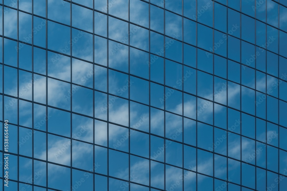 Detailed view of a building window with reflective surface and intricate pattern Detailed view of a building window with reflective surface and intricate pattern