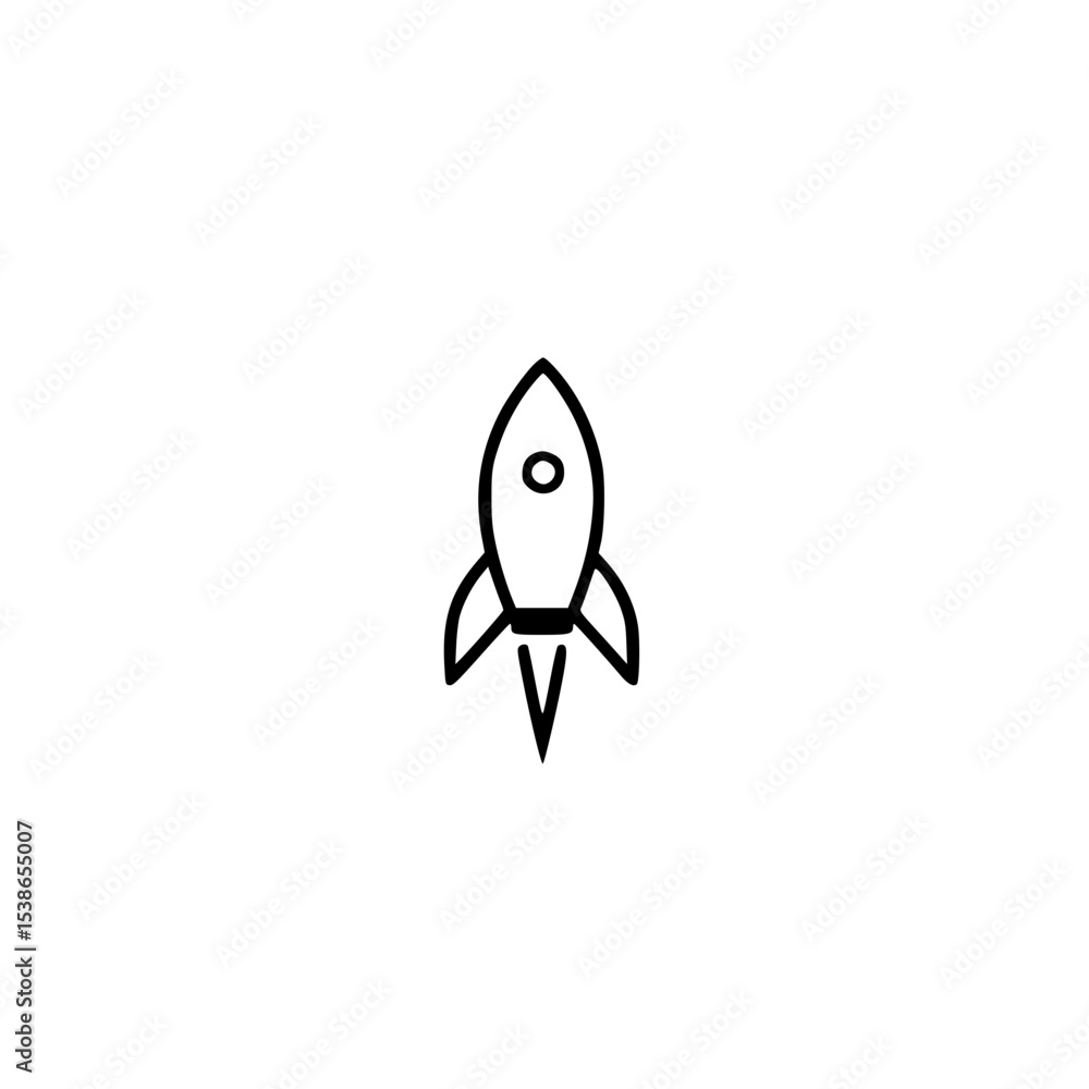 Dynamic Rocket Icon Vector Dynamic Rocket Icon Vector