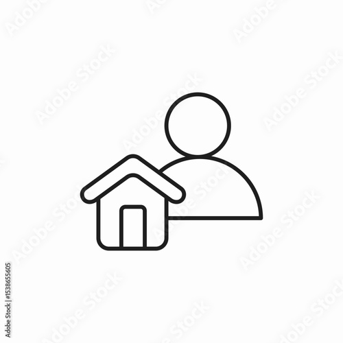 real estate owner icon sign vector
