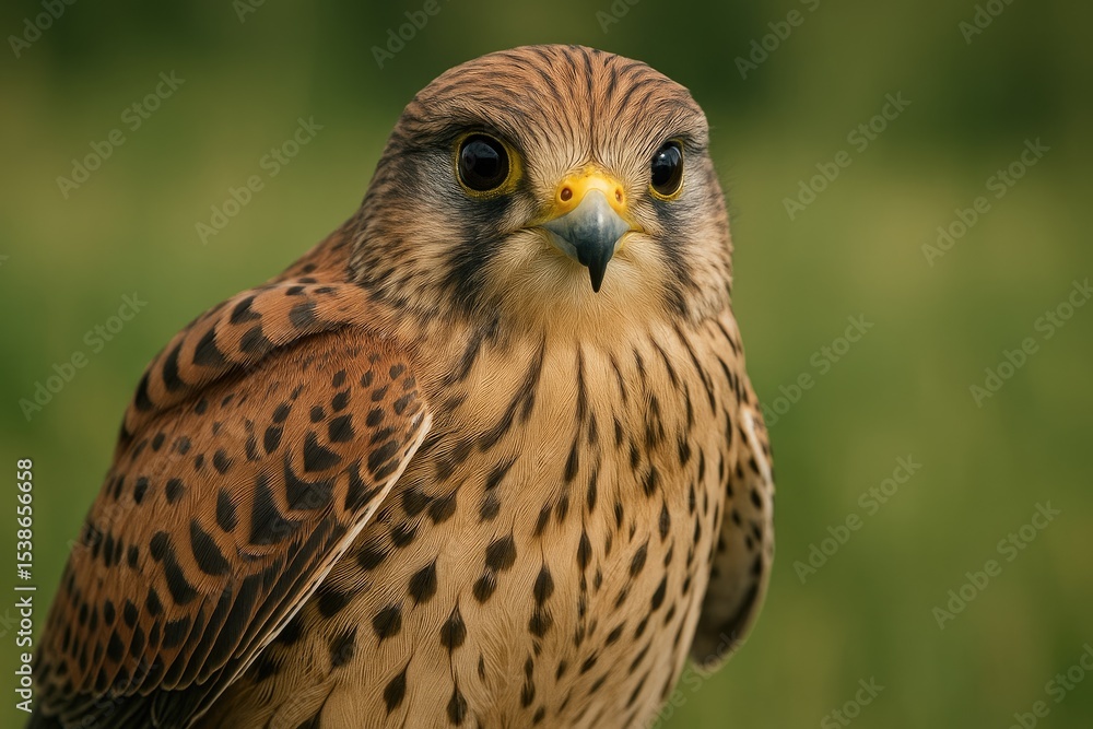Obraz premium Close-up of a bird of prey in flight