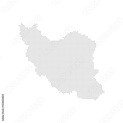iran dotted halftone map vector illustration. iran map icon. iran geographic map on a white background for history, infographic, education