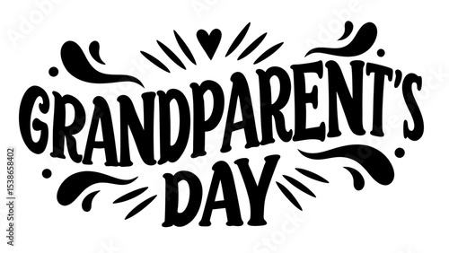 Happy Grandparent's Day calligraphy lettering