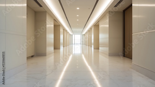 Wallpaper Mural Empty corridor in contemporary office building. Torontodigital.ca