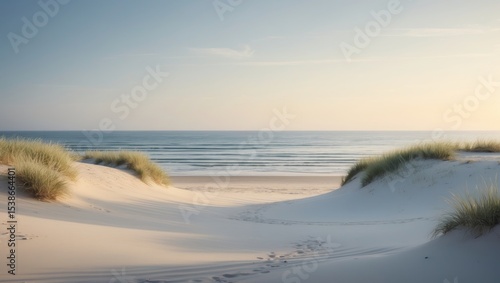 Fototapeta Naklejka Na Ścianę i Meble -  Evening atmosphere along the North Sea coast