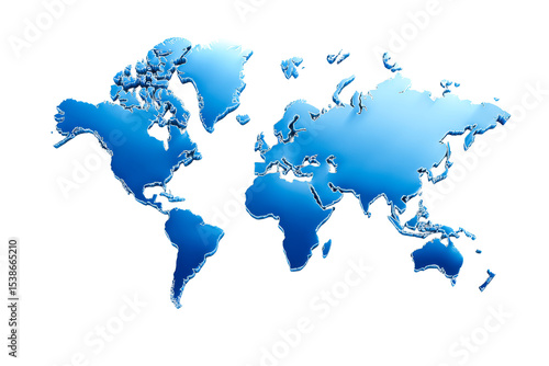 Fototapeta Naklejka Na Ścianę i Meble -  Colorful world map with a transparent background for various uses