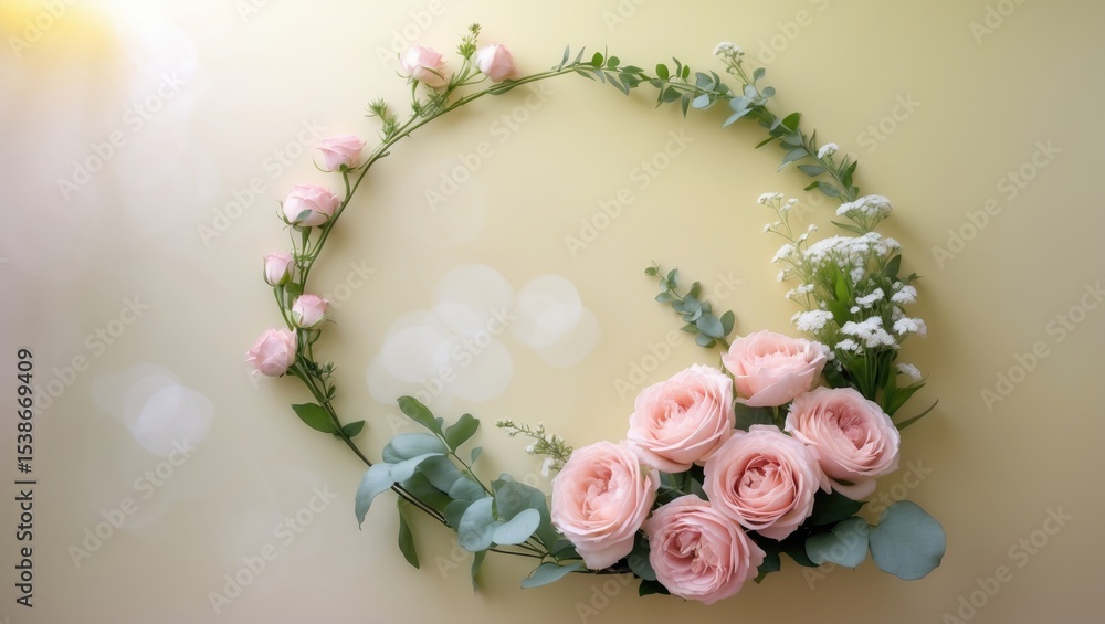 Flowers composition. Floral arrangement on pastel background. Flat lay, top view, copy space. Flowers composition. Floral arrangement on pastel background. Flat lay, top view, copy space.