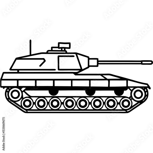 Army Tank Military Vector Illustration