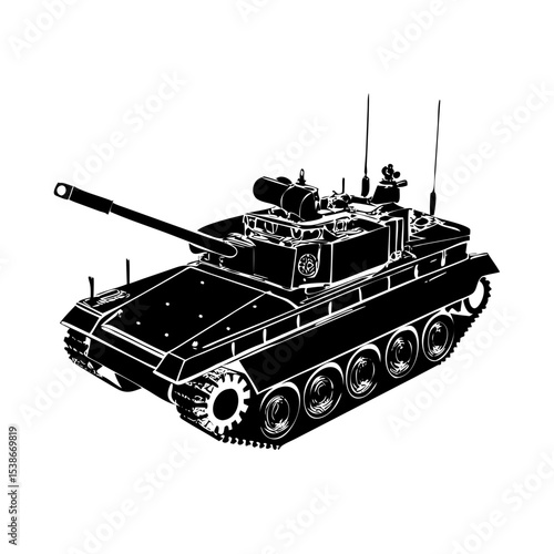 Army Tank Military Vector Illustration