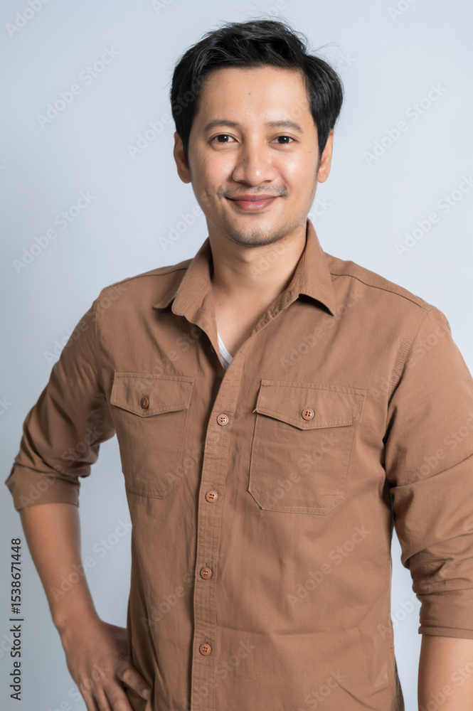 Portrait handsome man on white background Portrait handsome man on white background