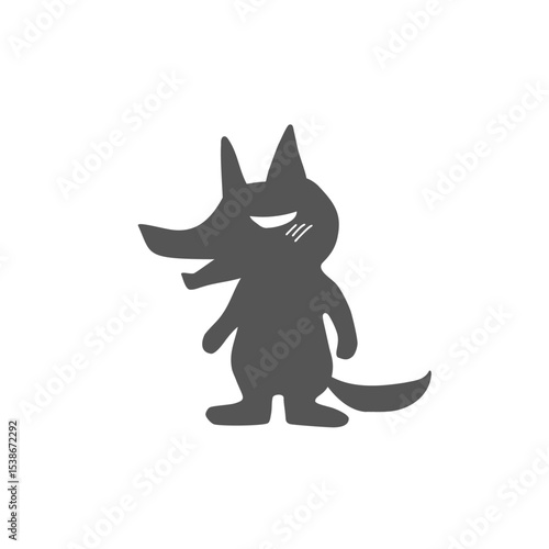 シルエット　おおかみ