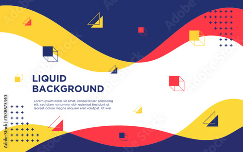 Abstract colorful fluid shapes background