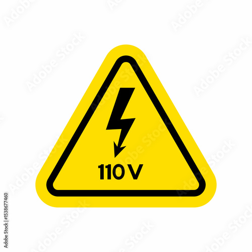 Free Download High voltage warning sign template, Danger defeat by electric current high symbol - GFXLoad
