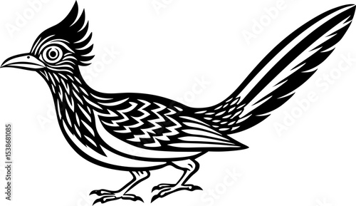 Roadrunner logo icon design. roadrunner logo silhouette, simple roadrunner logo