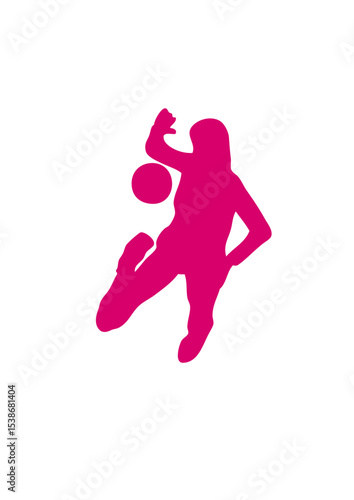 volleyball silhouette ombre logo club
